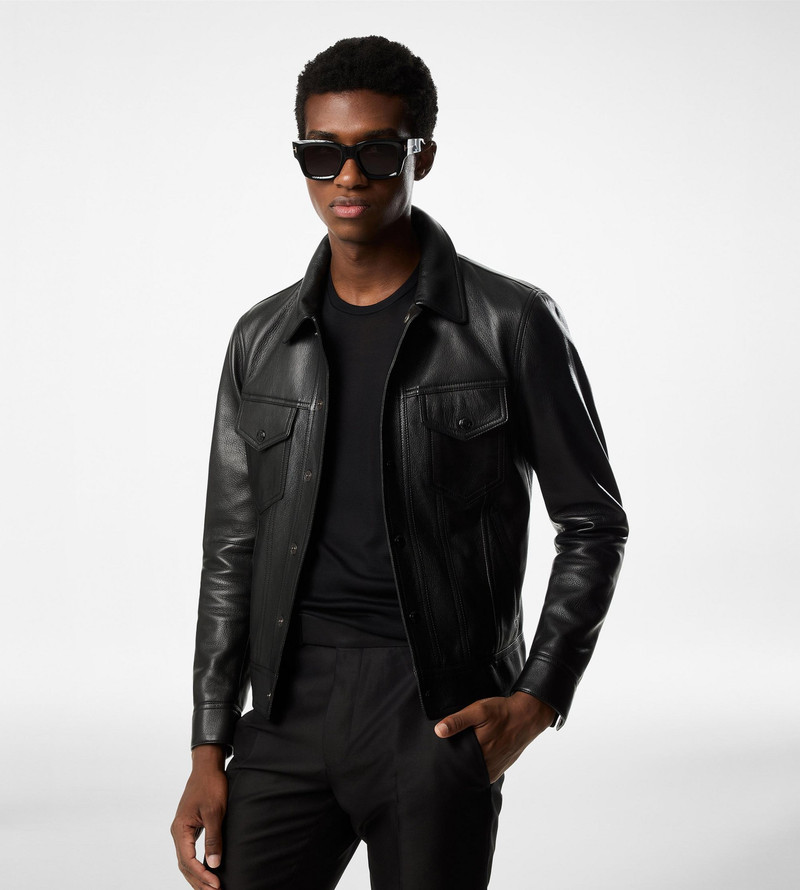 TOM FORD GRAIN LEATHER JEAN JACKET outlook