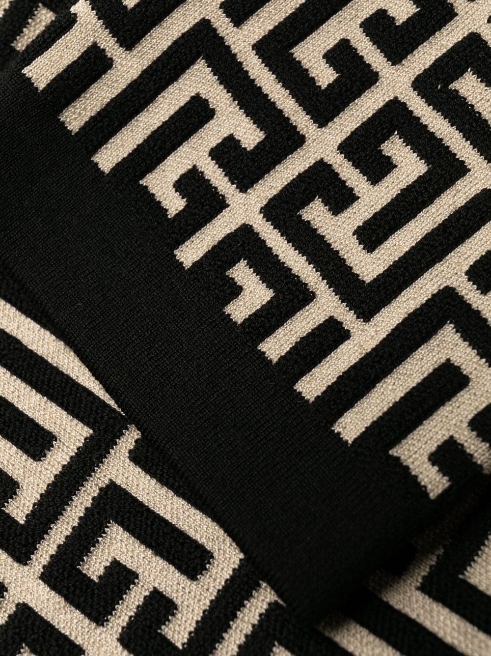 monogram-print wool-blend dress - 7