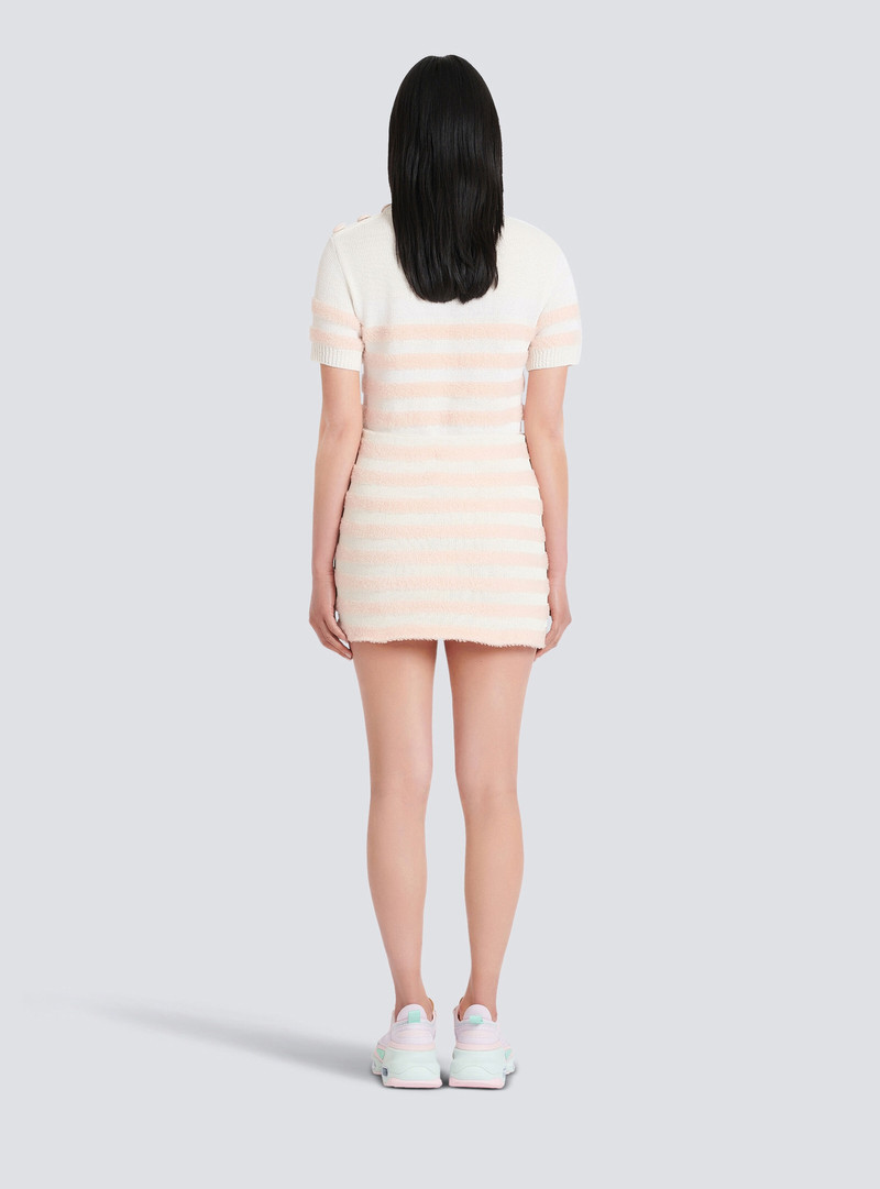 Short striped tweed skirt 4