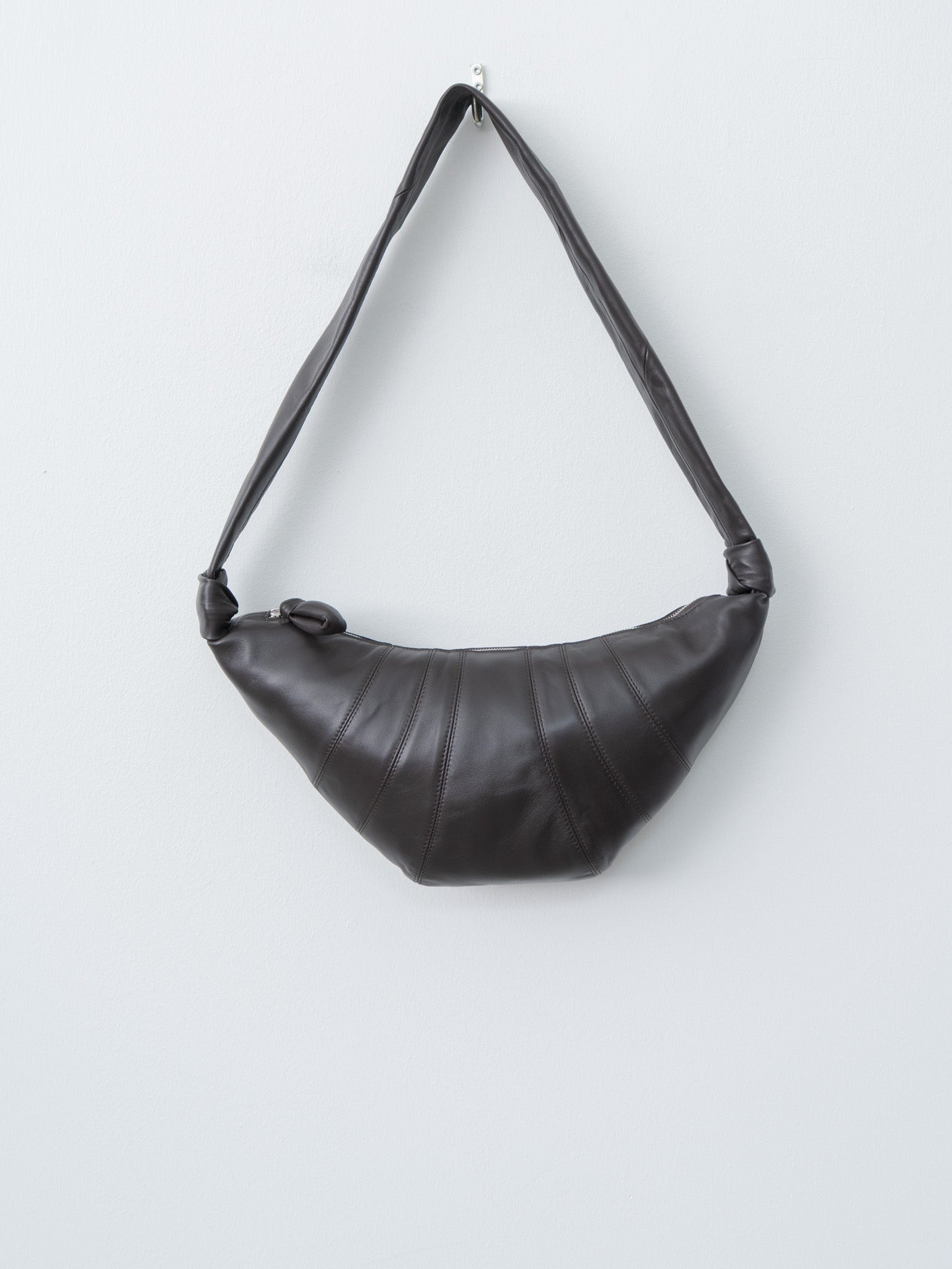 Medium Croissant Bag - Dark Chocolate (soft nappa leather) - 9