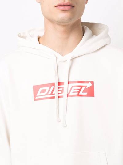 Diesel logo-print hooded sweatshirt outlook