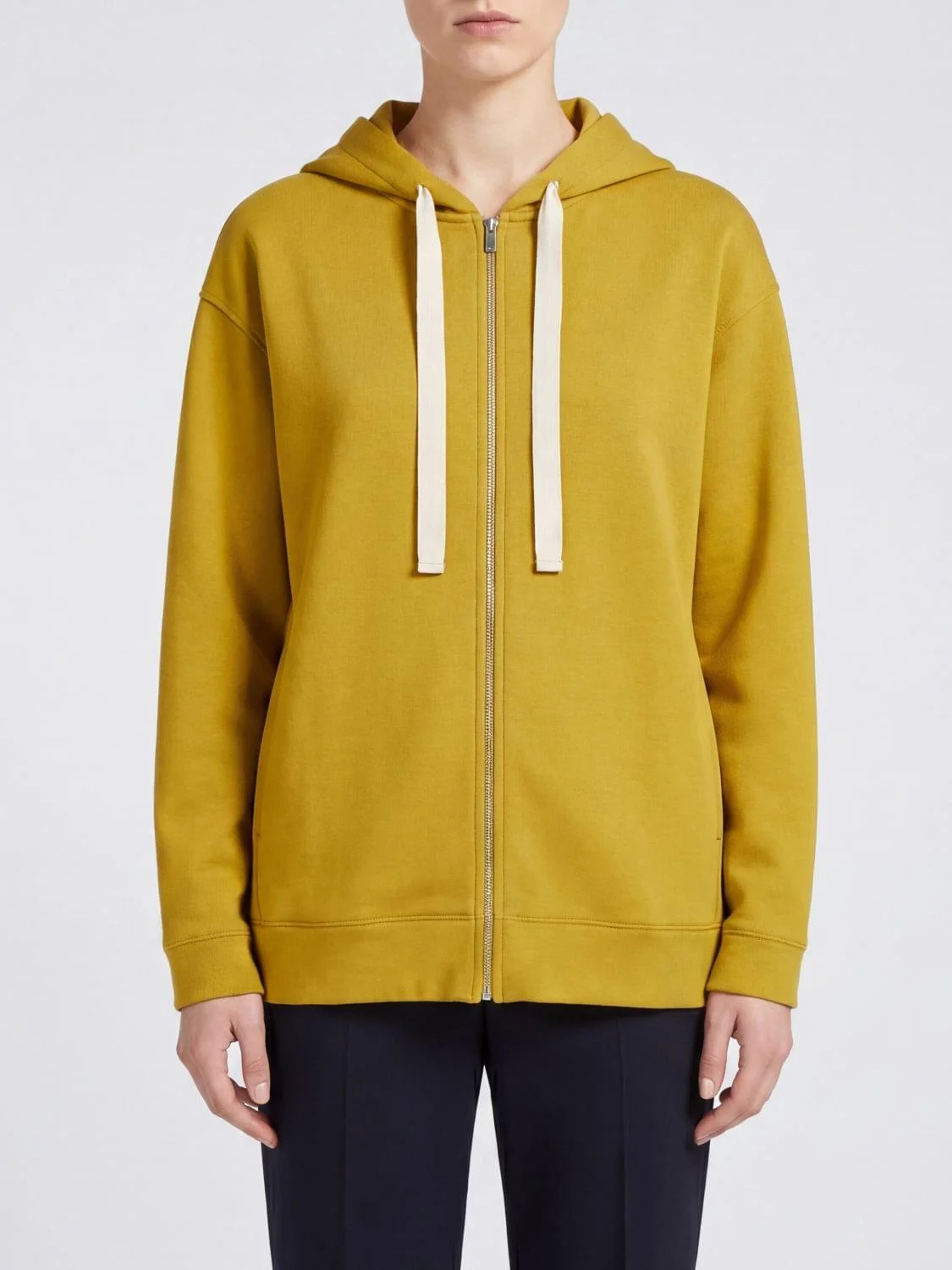 Max Mara Women Max Mara Doria Embroidered-Logo Cotton-Blend Hoodie - 1