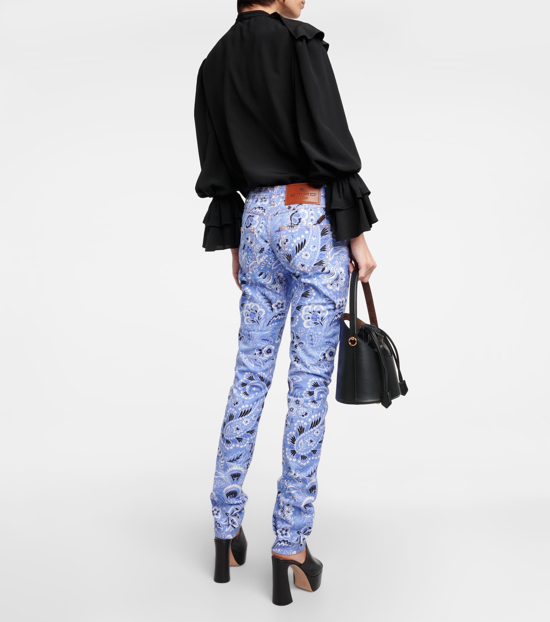 High-rise printed skinny jeans - 3
