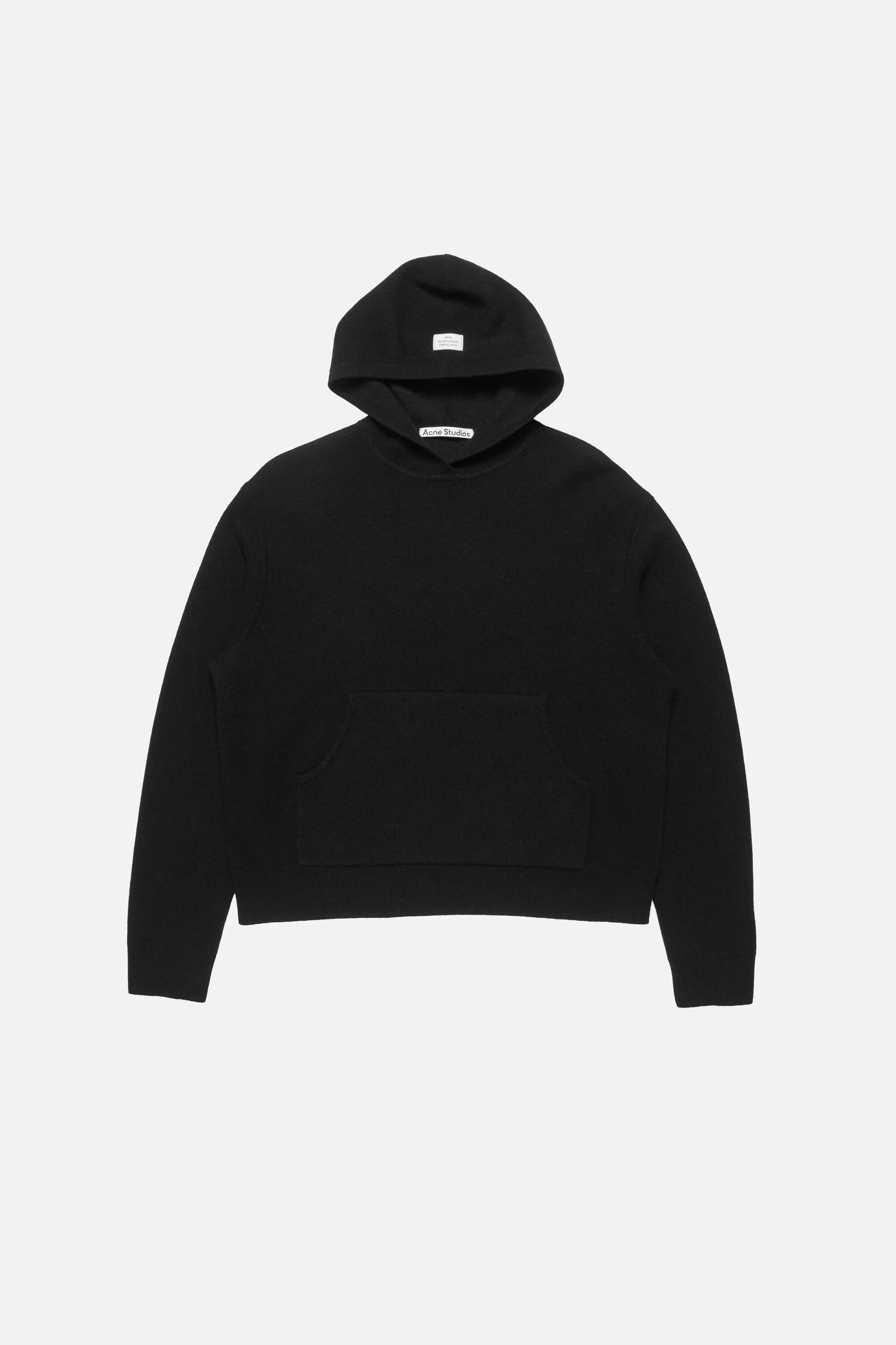 Cashmere hoodie - Black - 1