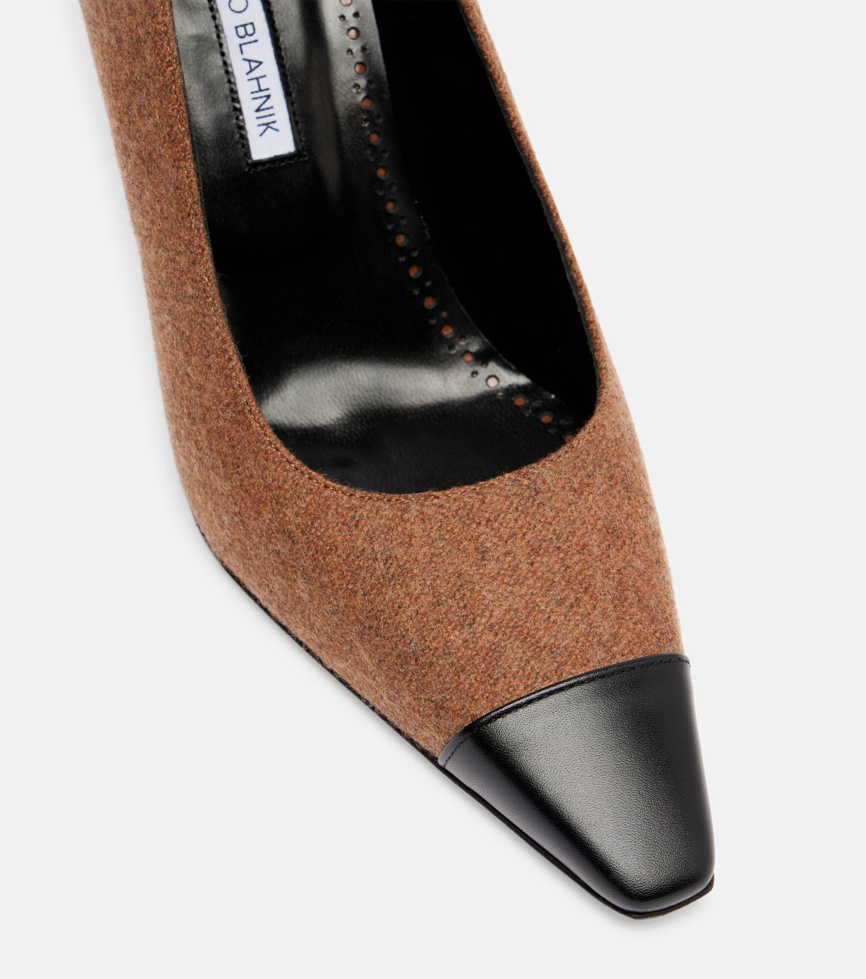 Semele 90 leather-trimmed tweed pumps - 5