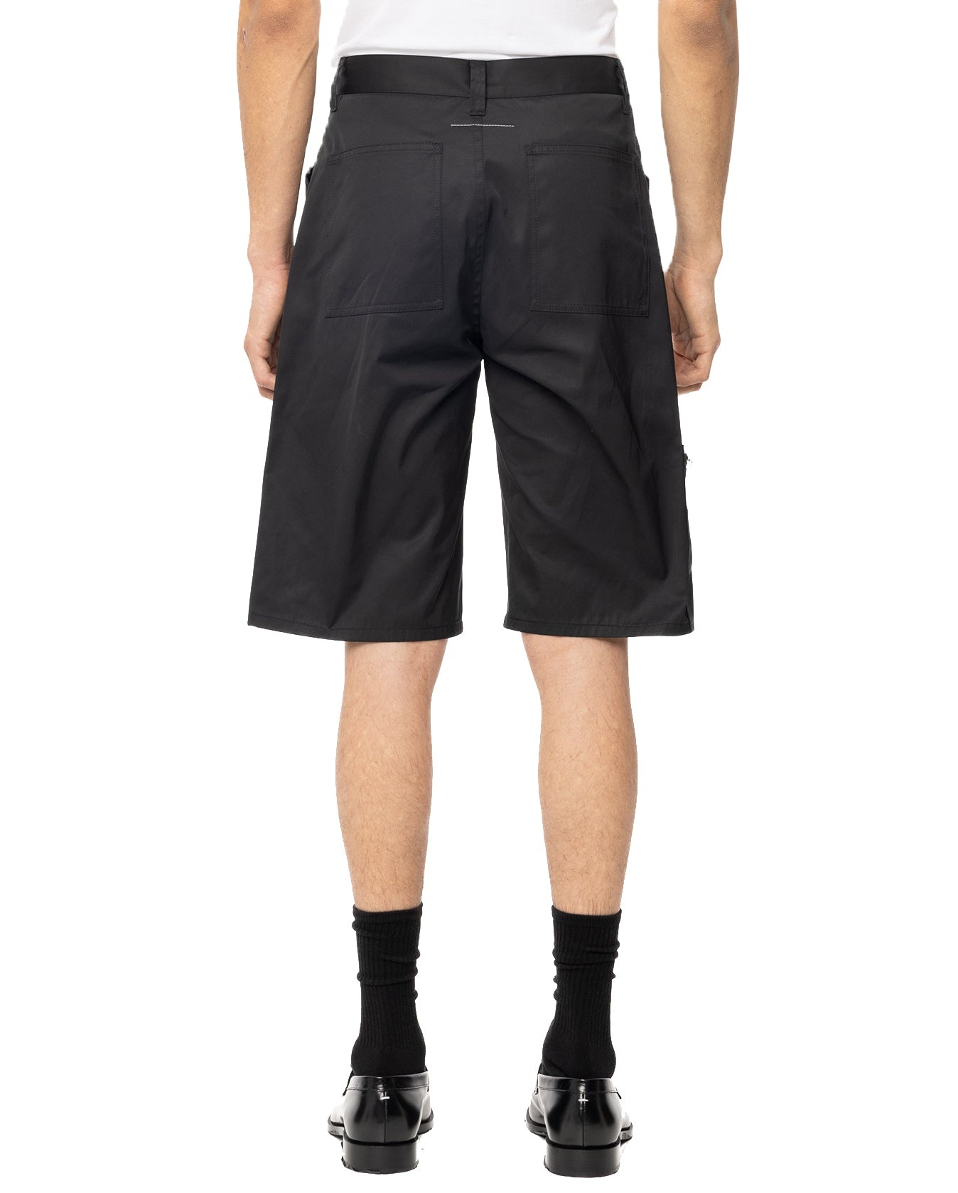 Gabardine Long Shorts - Black - 4