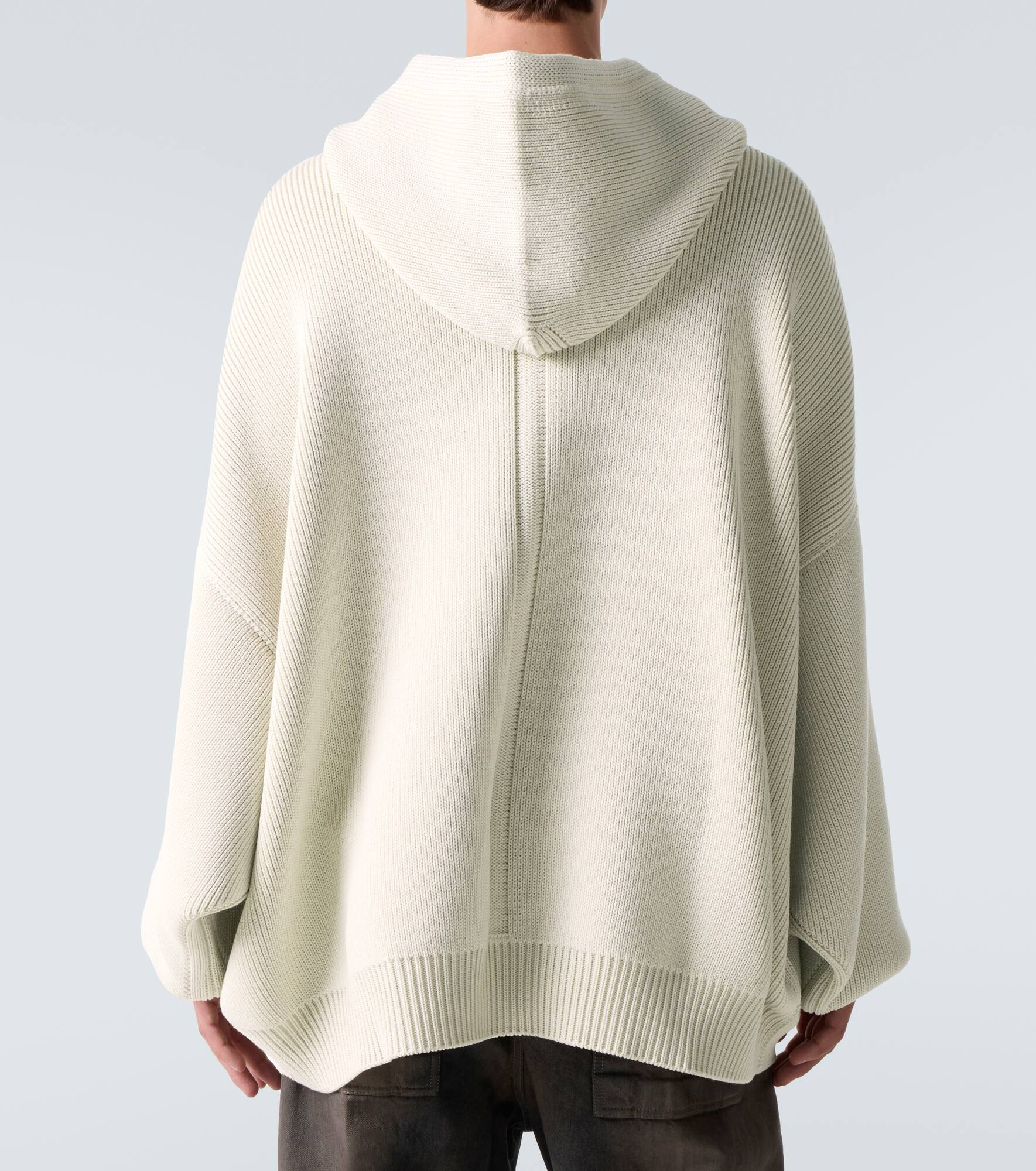 Hun ribbed-knit virgin wool hoodie - 4