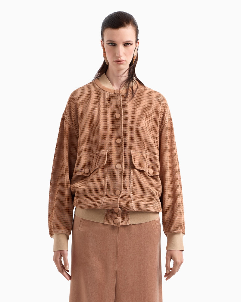 GIORGIO ARMANI PERFORATED SUEDE BLOUSON outlook