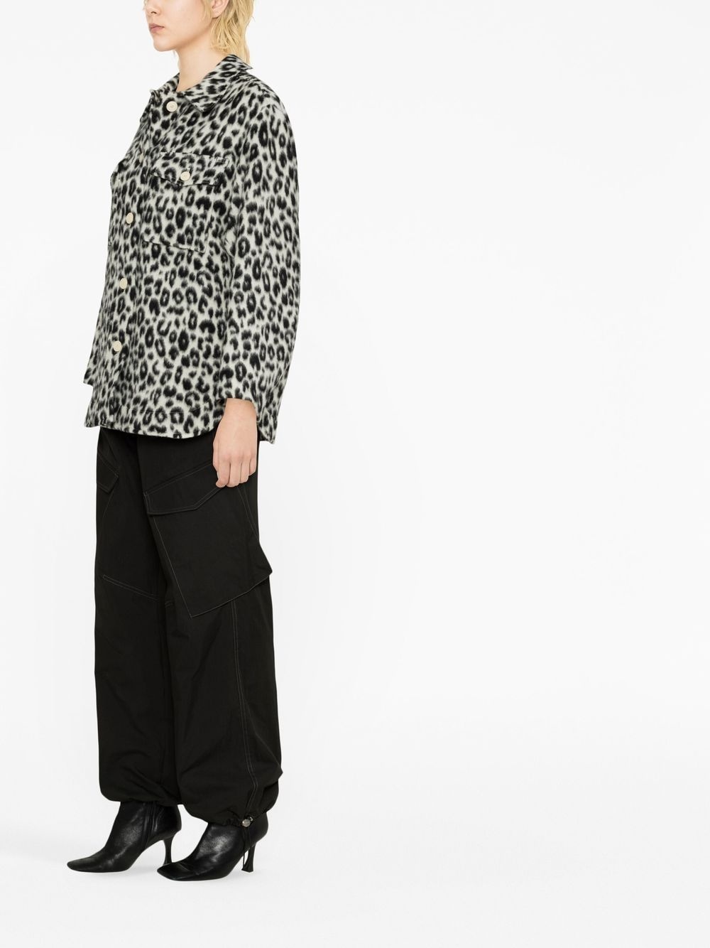 leopard print shirt jacket - 3