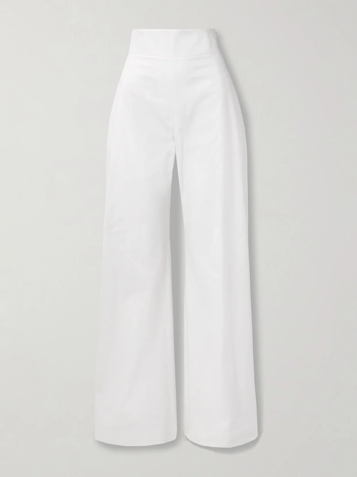 Cotton-blend Sateen Wide-leg Pants - 1