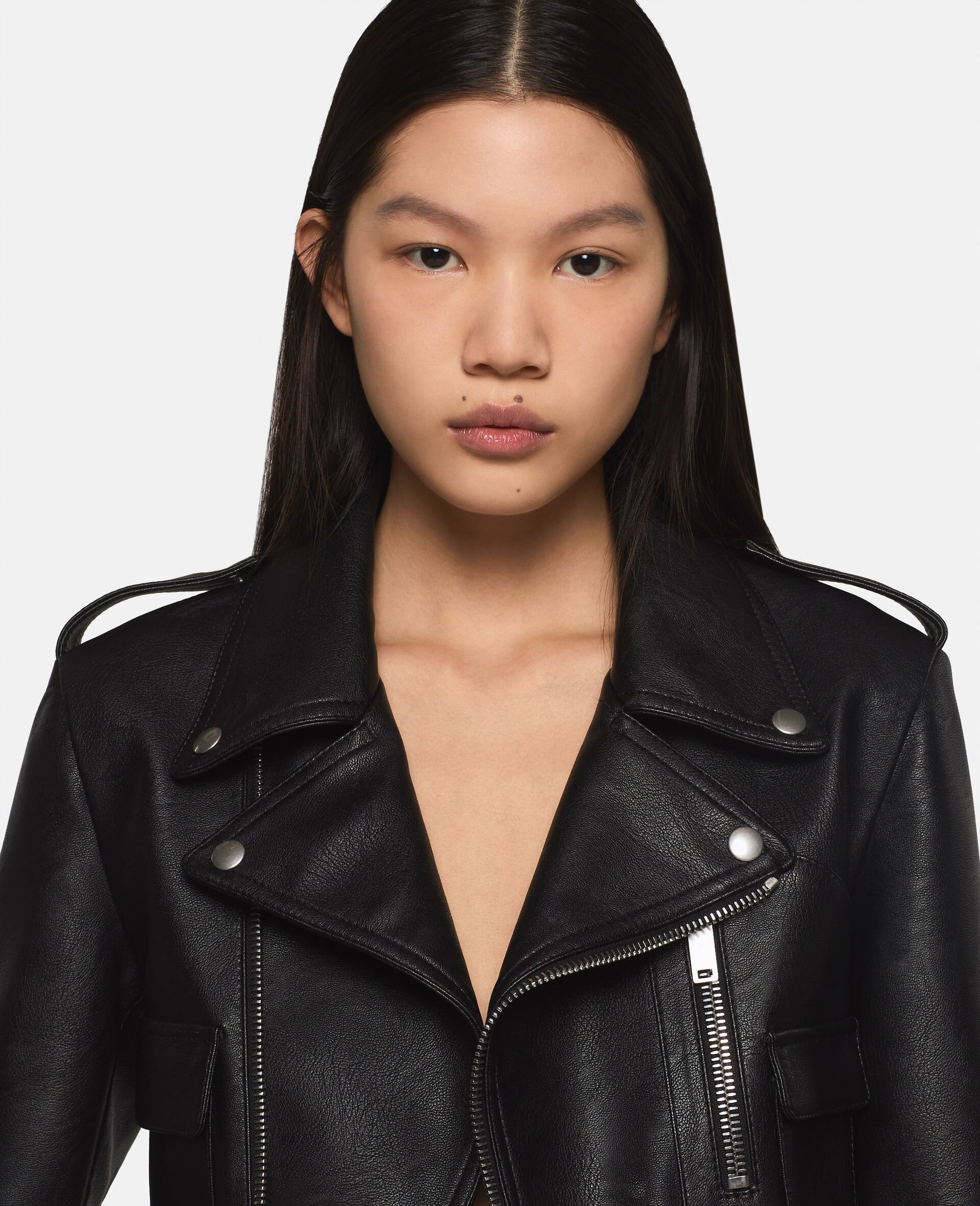 Cropped Alter Mat Biker Jacket - 6