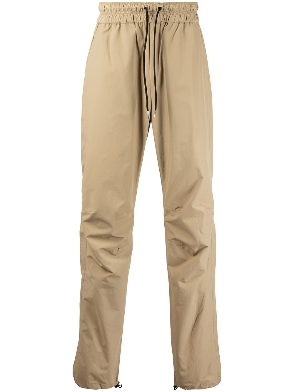 drawstring straight-leg trousers - 1