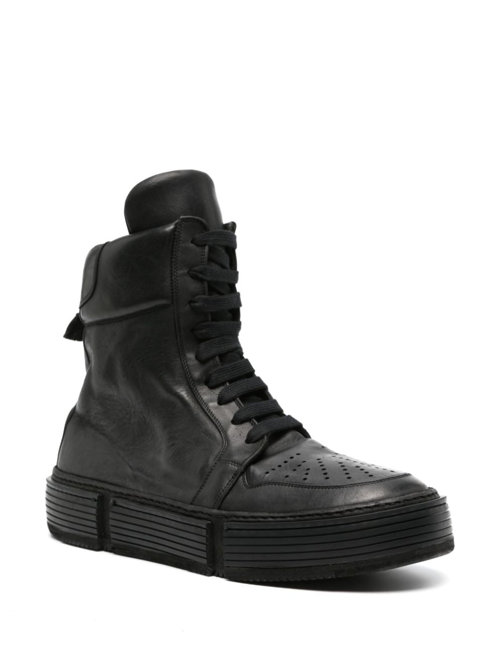 GJ06  leather high-top sneakers - 2