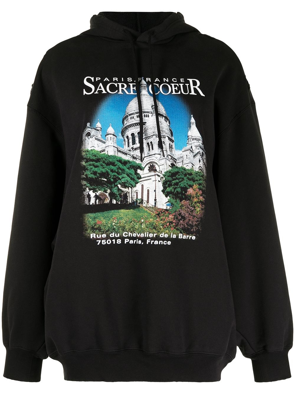 Sacré Coeur-print oversized hoodie - 1