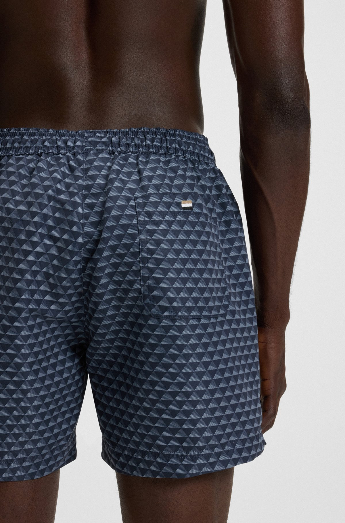 DRAWSTRING-WAIST SWIM SHORTS WITH ALL-OVER PRINT - 3