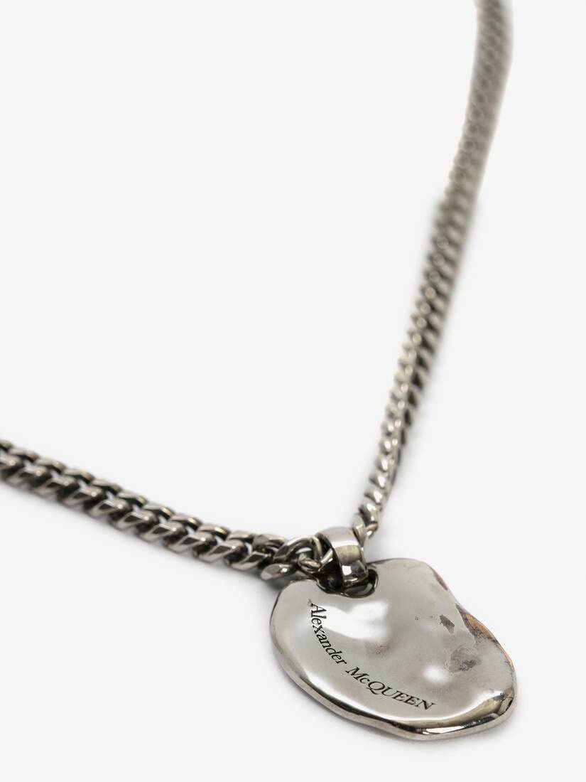 Short Molten Necklace in Antique Silver - 3