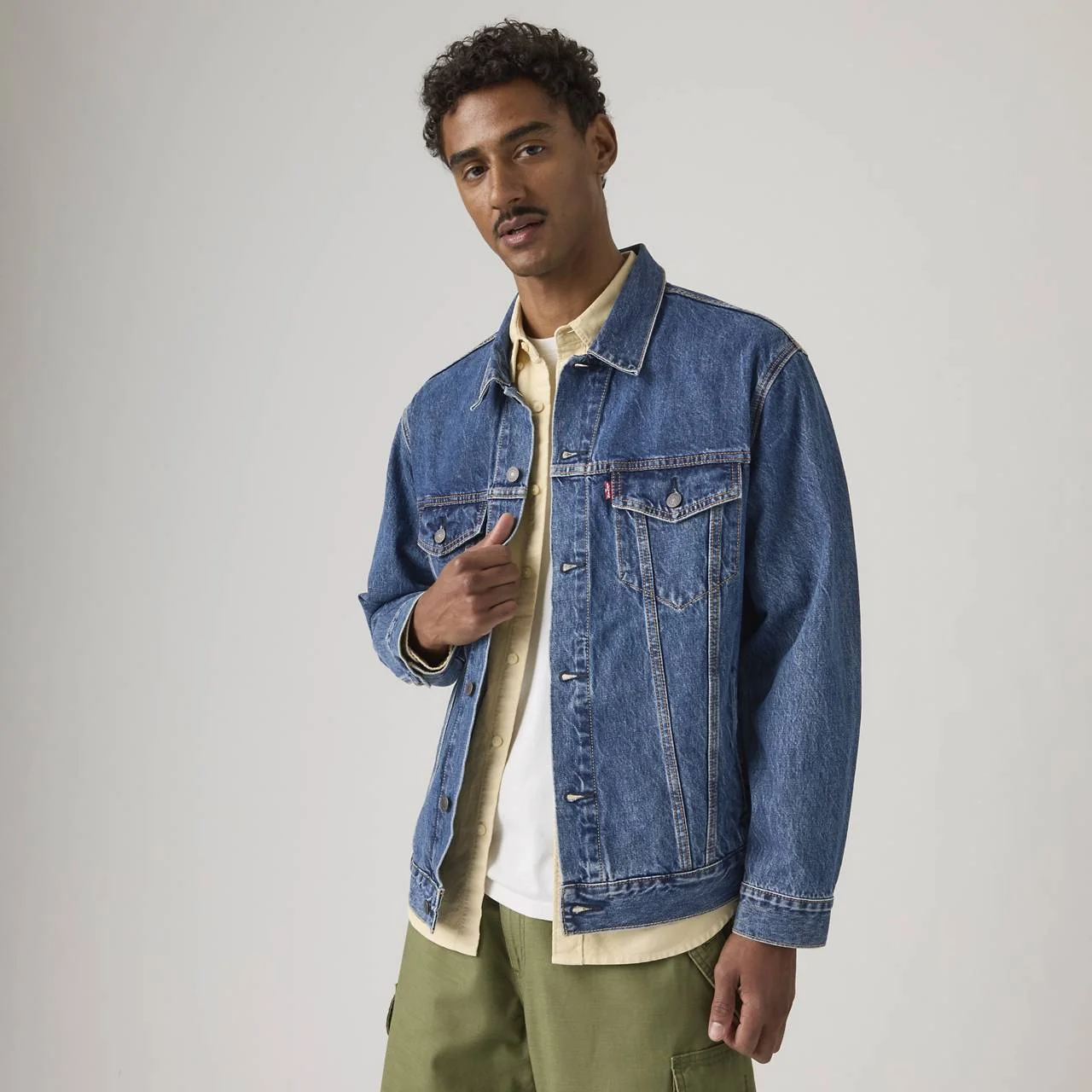 RELAXED FIT TRUCKER JACKET - 1
