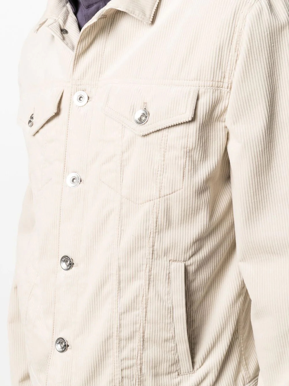 button-front corduroy jacket - 5