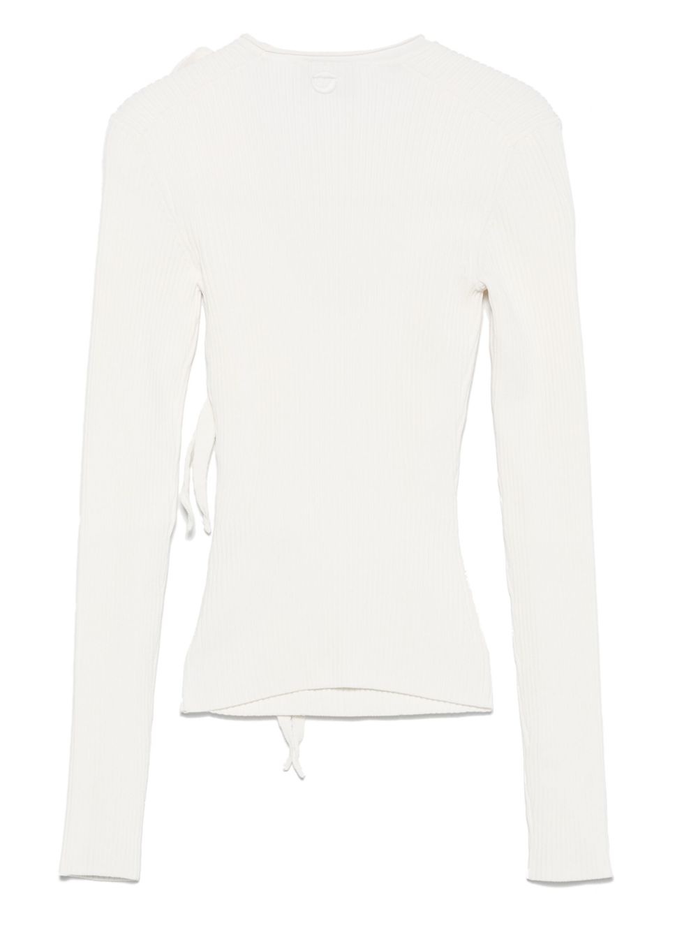 ribbon-detail long-sleeve jumper - 2