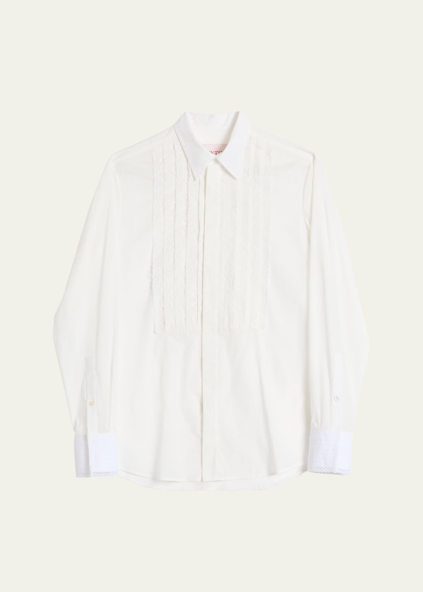 Men's Lace-Plastron Tuxedo Shirt - 1