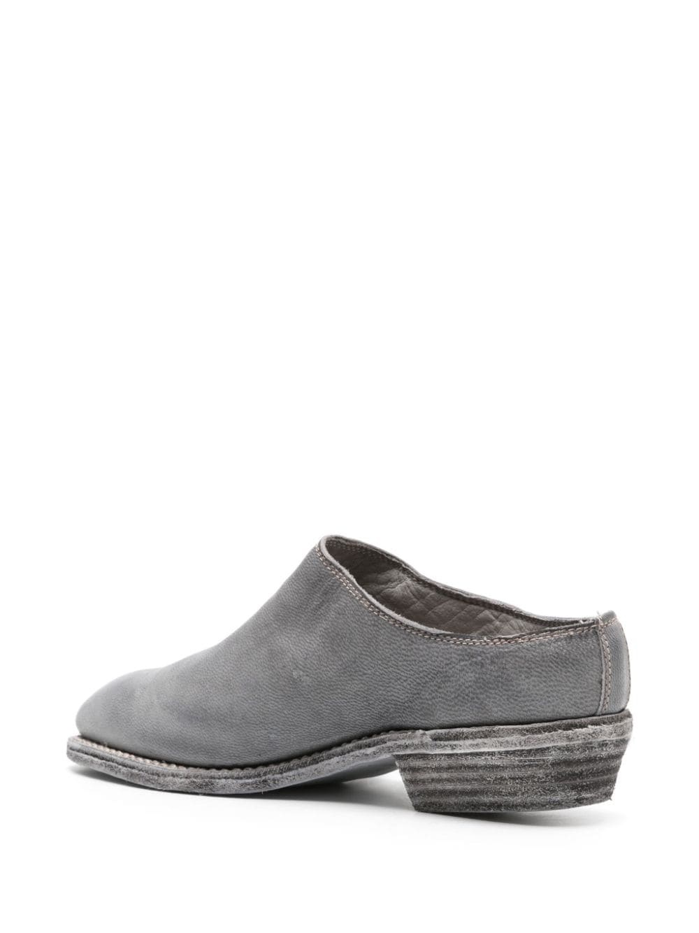 grained leather mules - 3