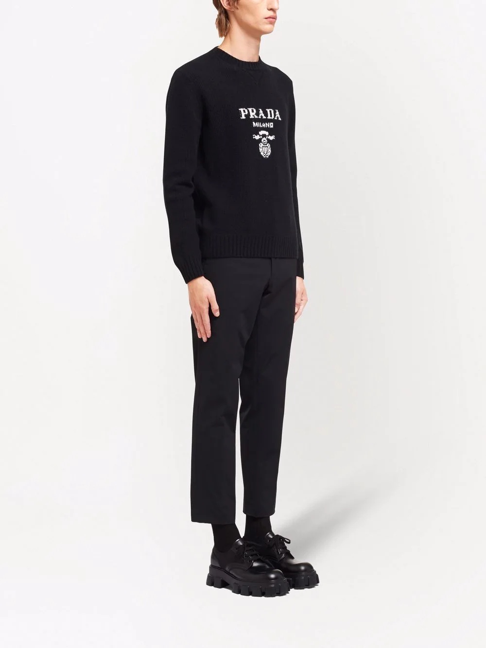 logo intarsia-knit jumper - 3