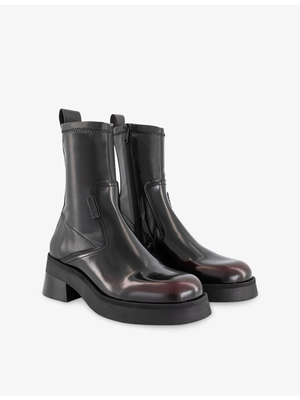 Oliana Leather-Blend Ankle Boots - 2