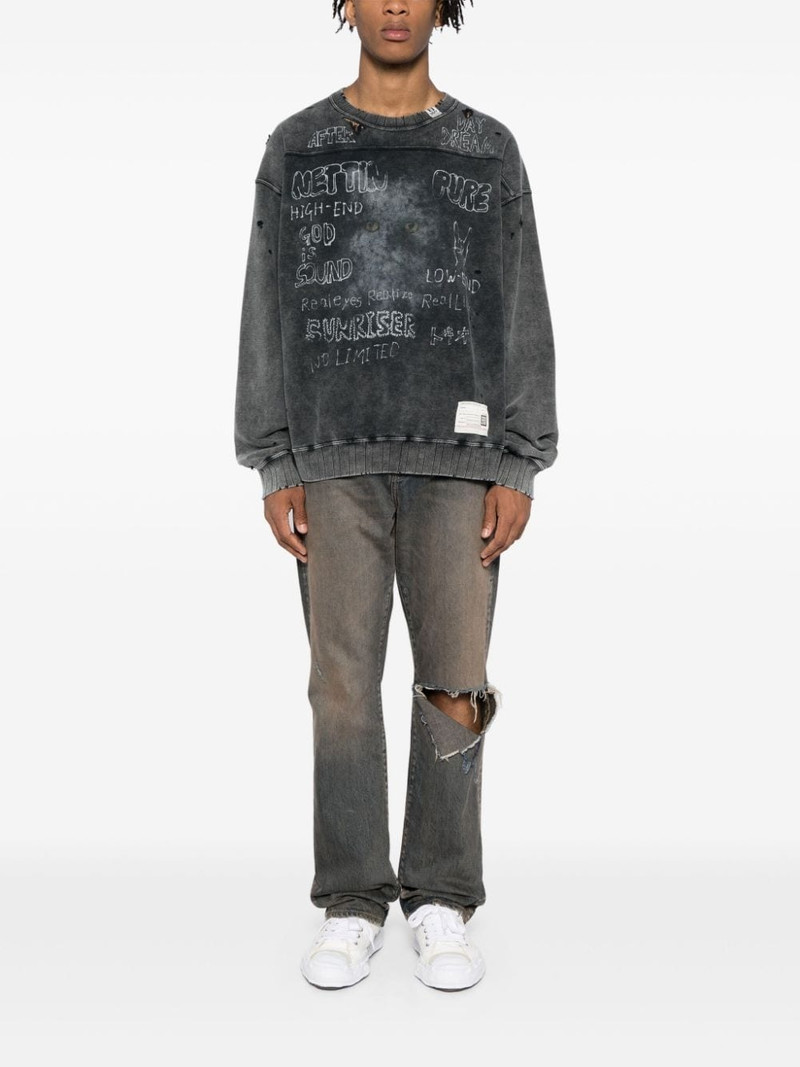 Maison MIHARAYASUHIRO bleached sweatshirt outlook