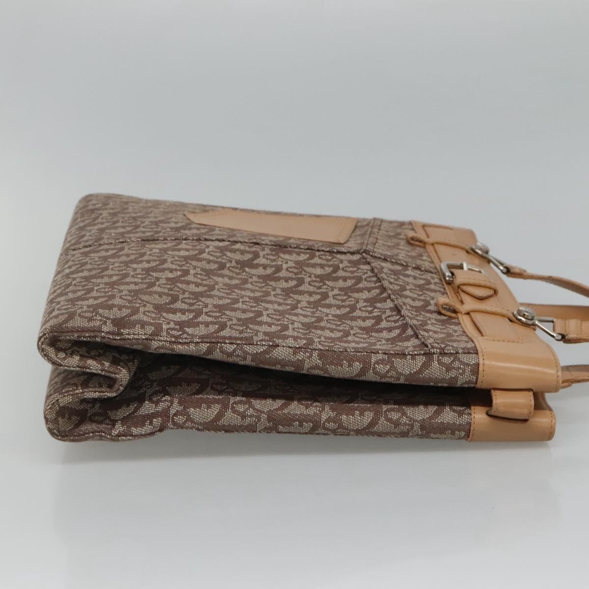 DIOR Trotter Canvas Tote Bag Brown Beige Silver - 5