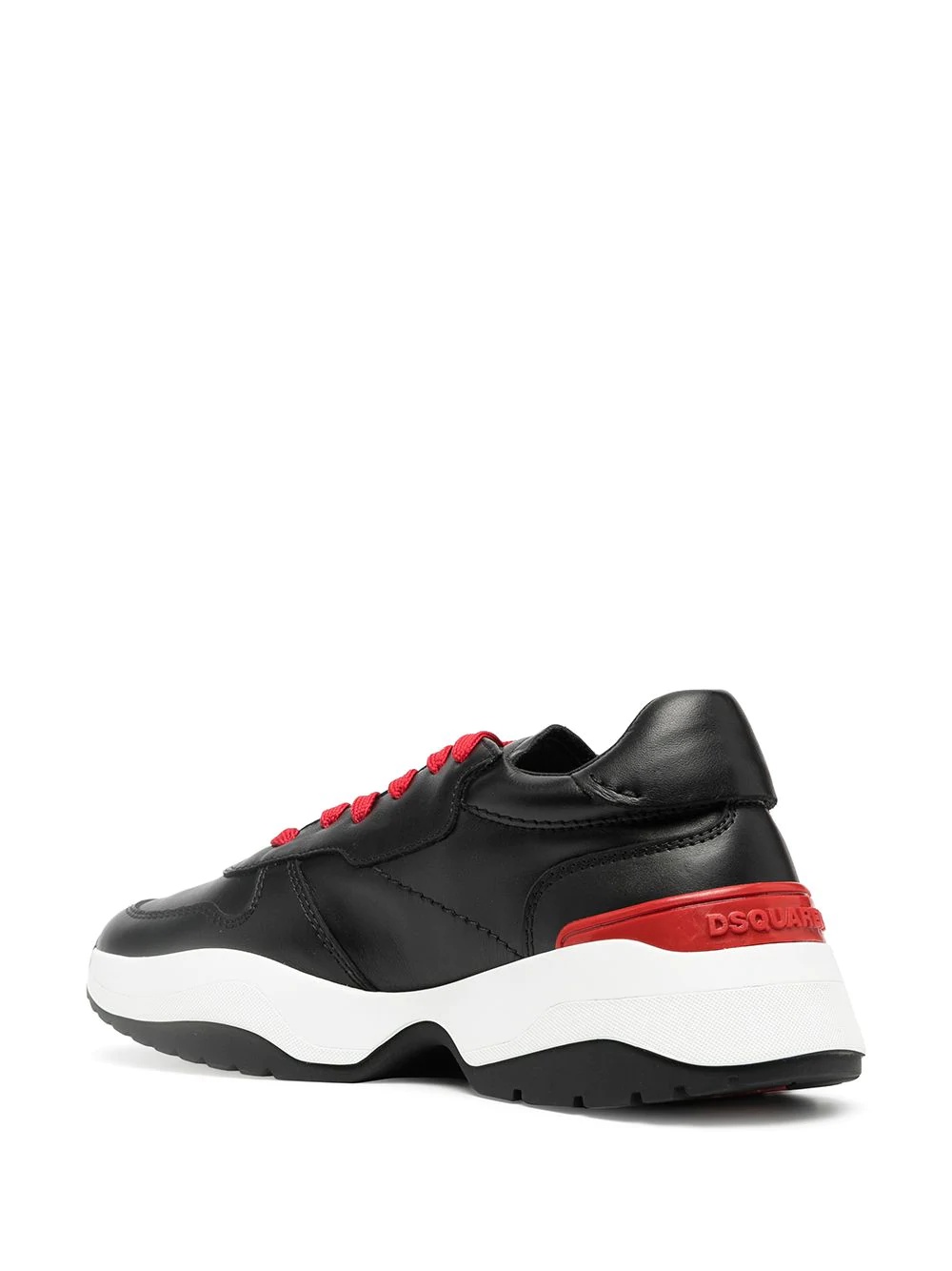 logo-tape chunky sneakers - 3