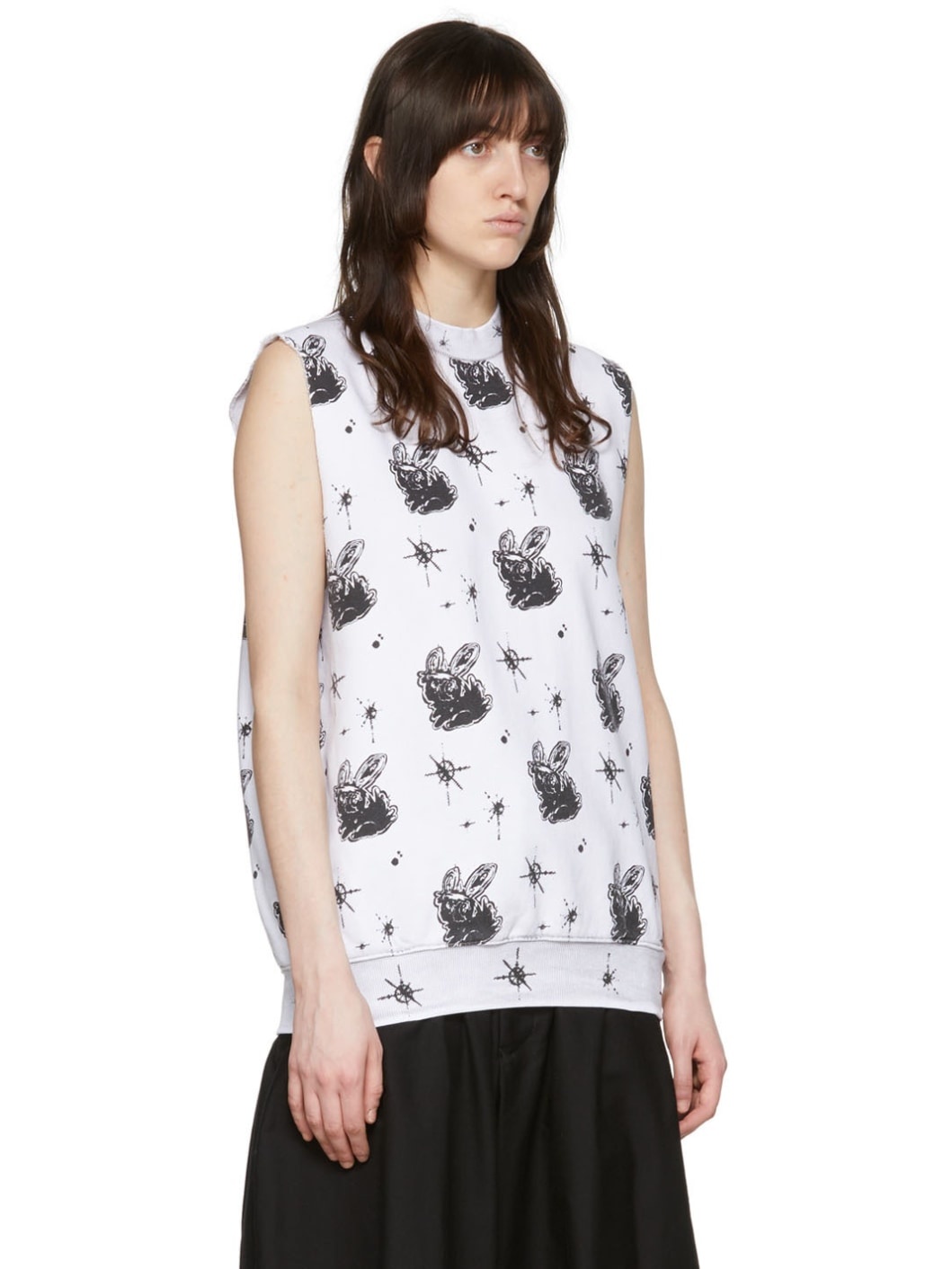 White Cotton Tank Top - 2