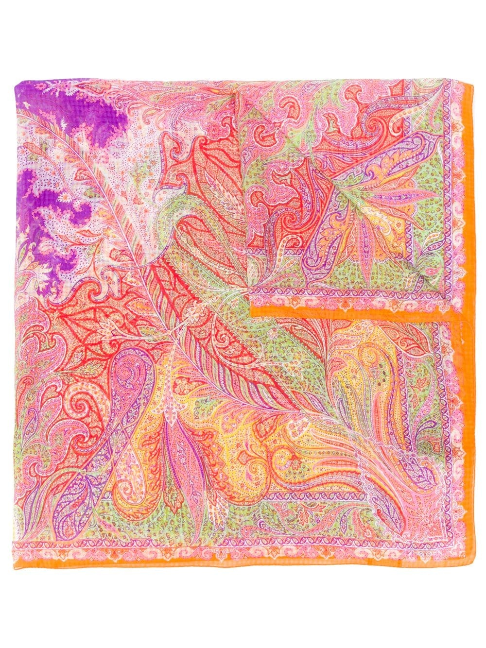 paisley-print silk scarf - 1