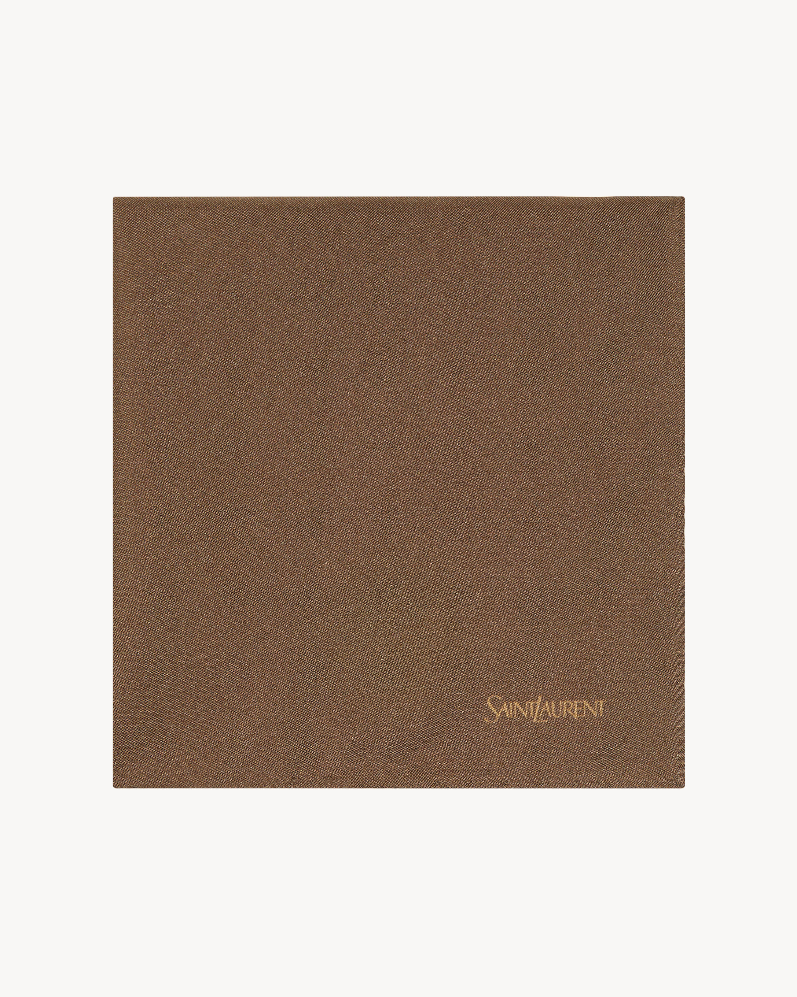 SAINT LAURENT POCKET SQUARE IN SILK TWILL - 1