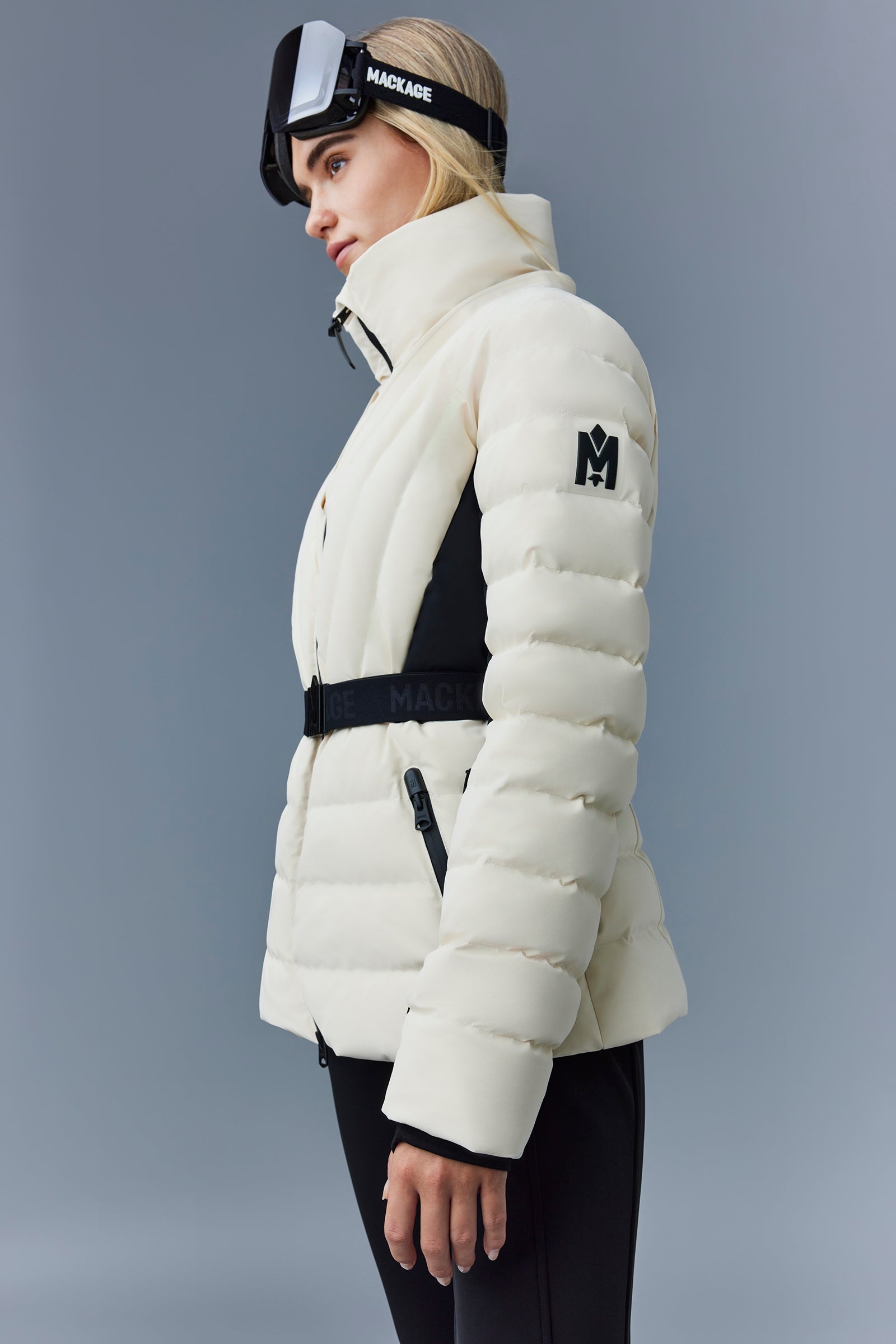 ELITA Down ski jacket with removable blue fox fur trim - 6