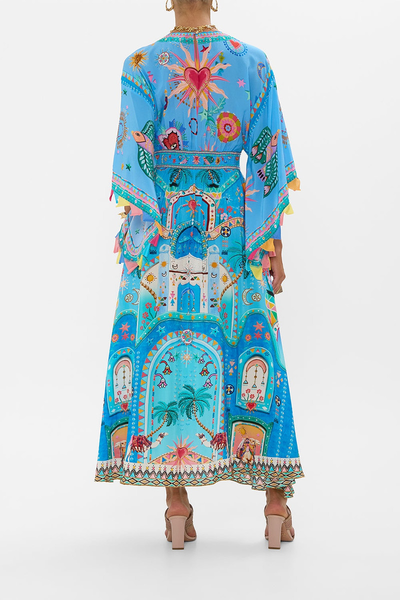 WAISTED DRESS WITH KIMONO SLEEVE 3