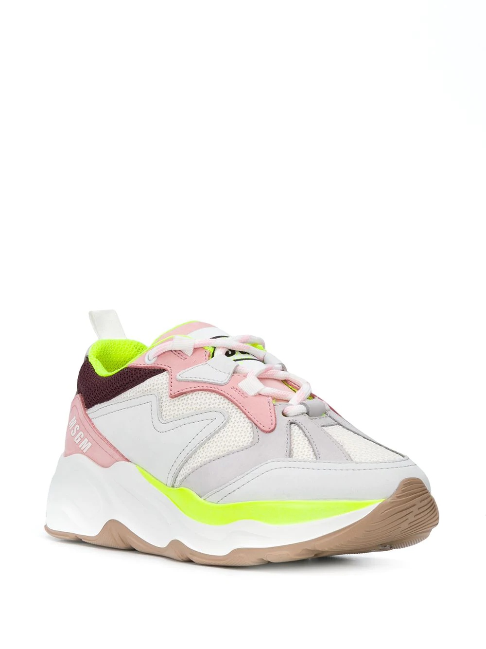 contrast-panel low-top trainers - 2