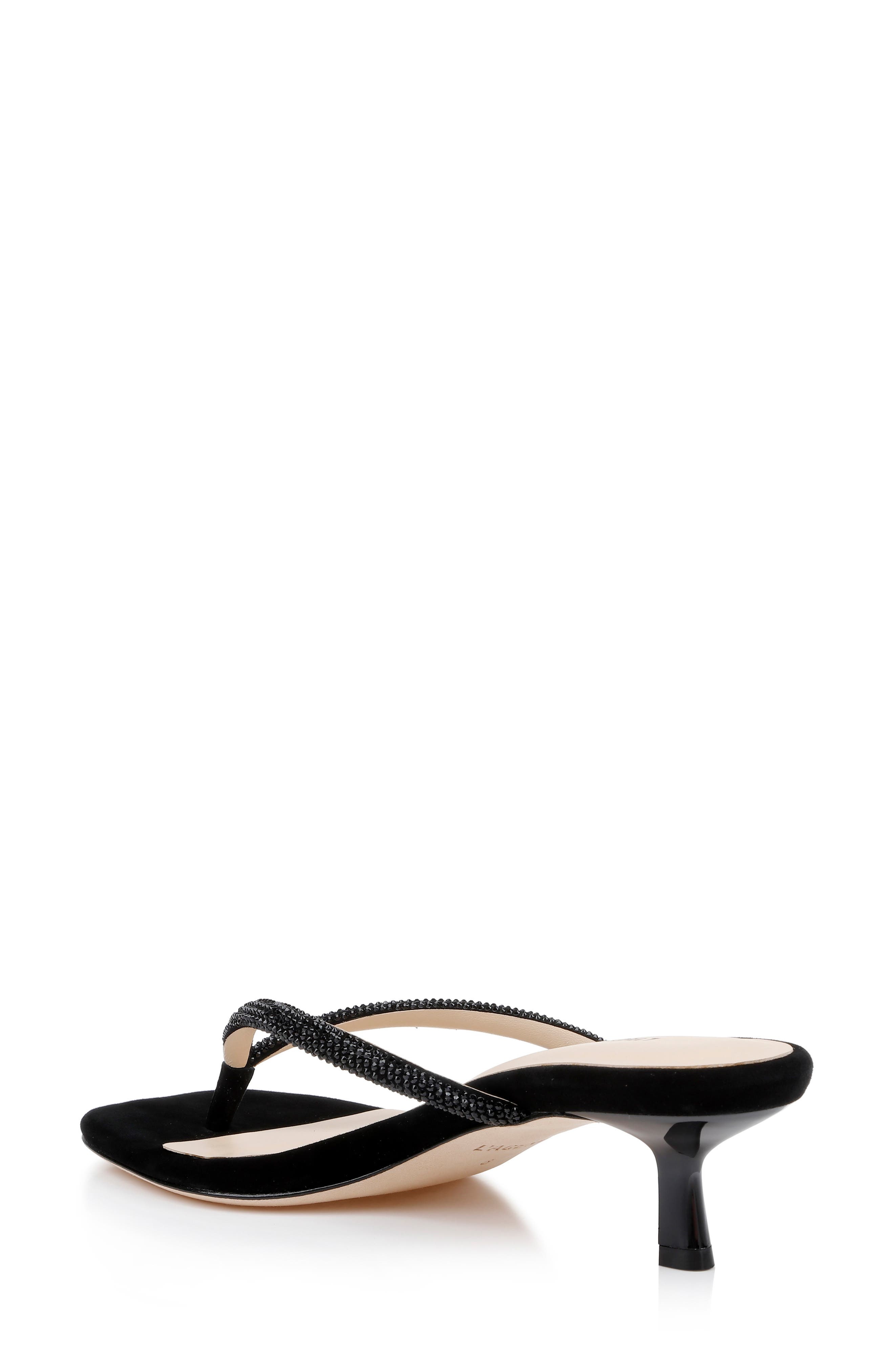 L'AGENCE Hortense Kitten Heel Sandal in Black Suede at Nordstrom - 2