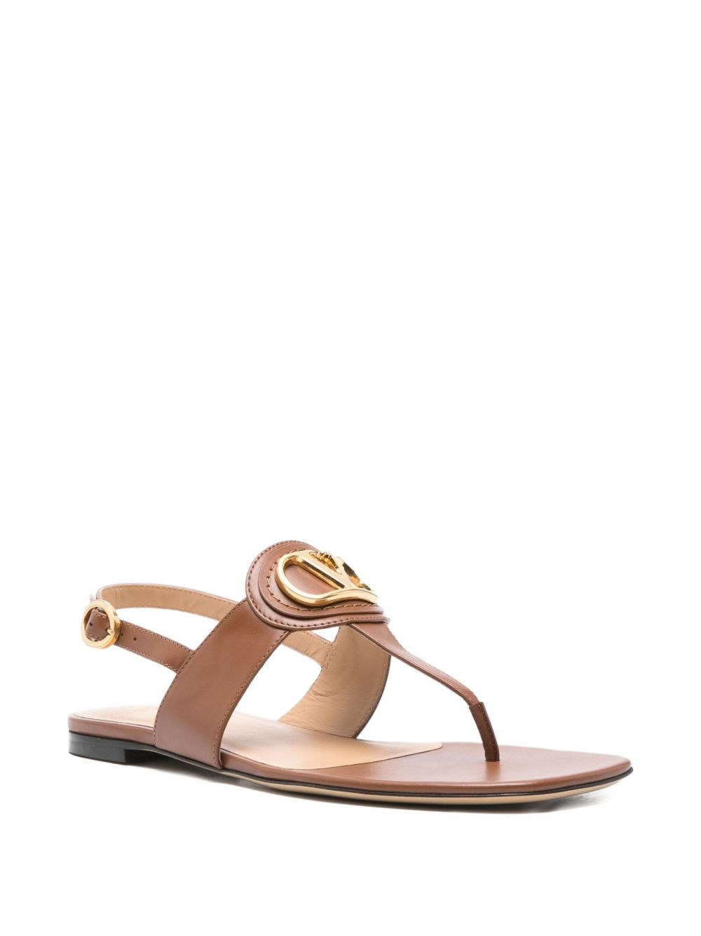 VLogo Signature leather thong sandals - 3