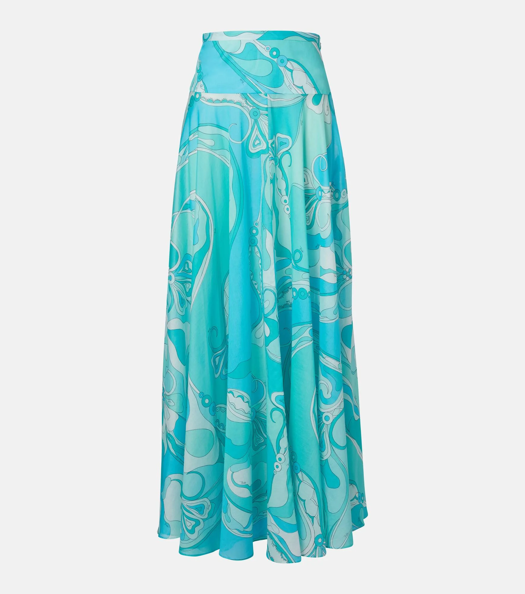 Orchidee high-rise cotton maxi skirt - 1