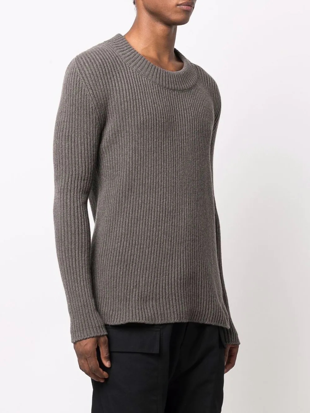 cashmere-blend ribbed knit jumper - 3