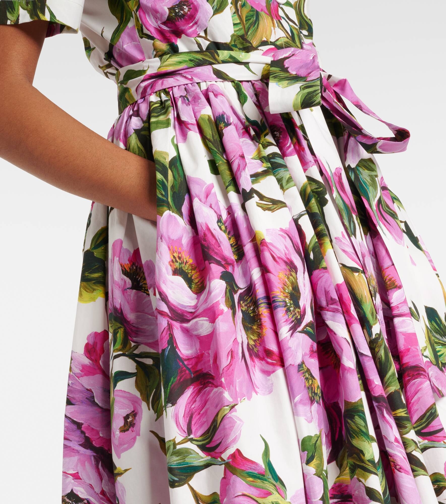 Floral cotton midi dress - 4