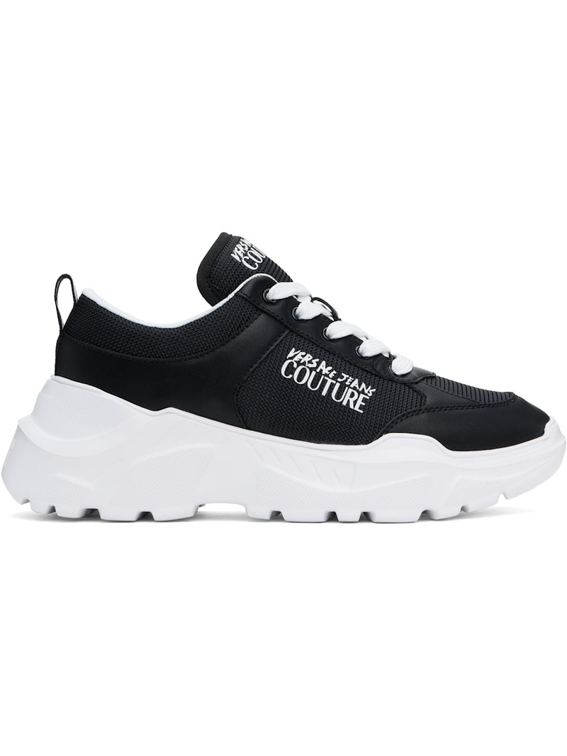 Black Logo Speedtrack Sneakers - 1