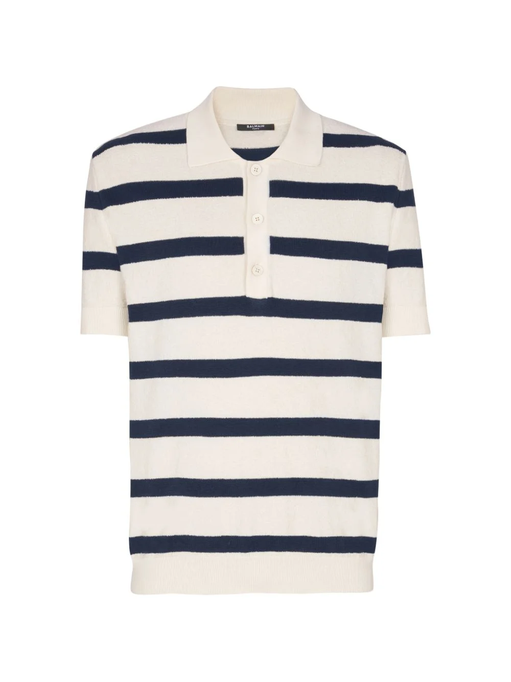 striped-pattern polo shirt - 1