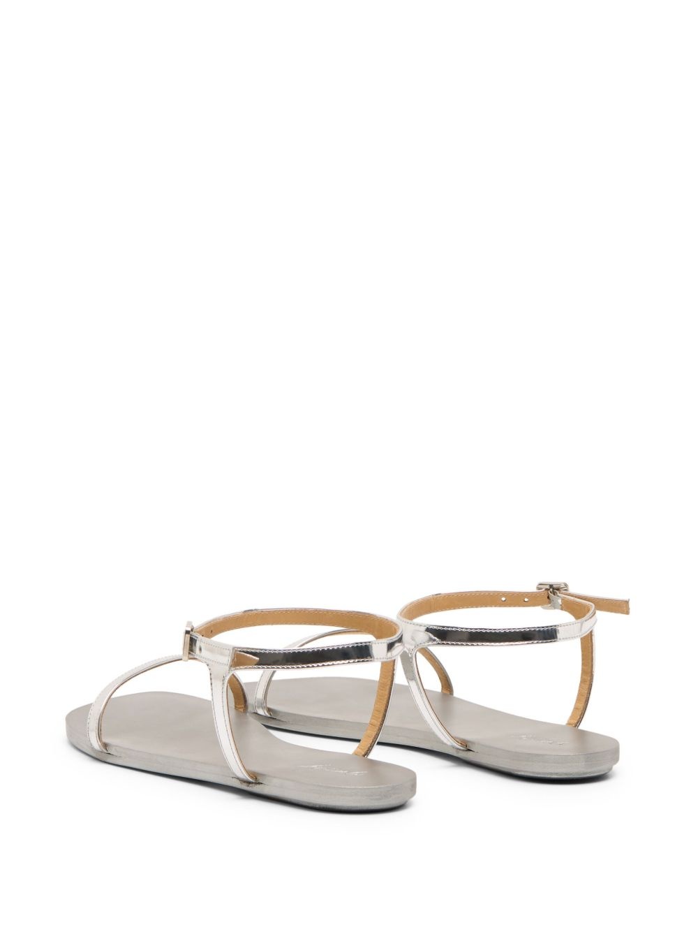 metallic-leather sandals - 3