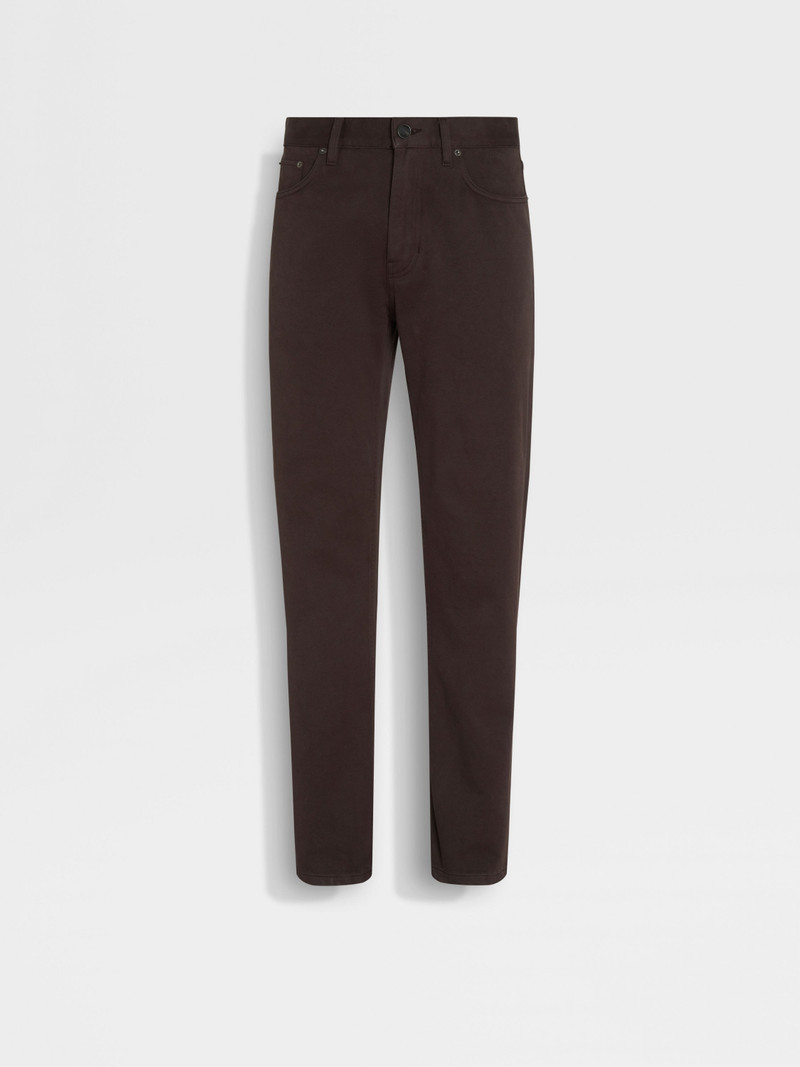 DARK BROWN DÉLAVÉ ROCCIA PANTS 1