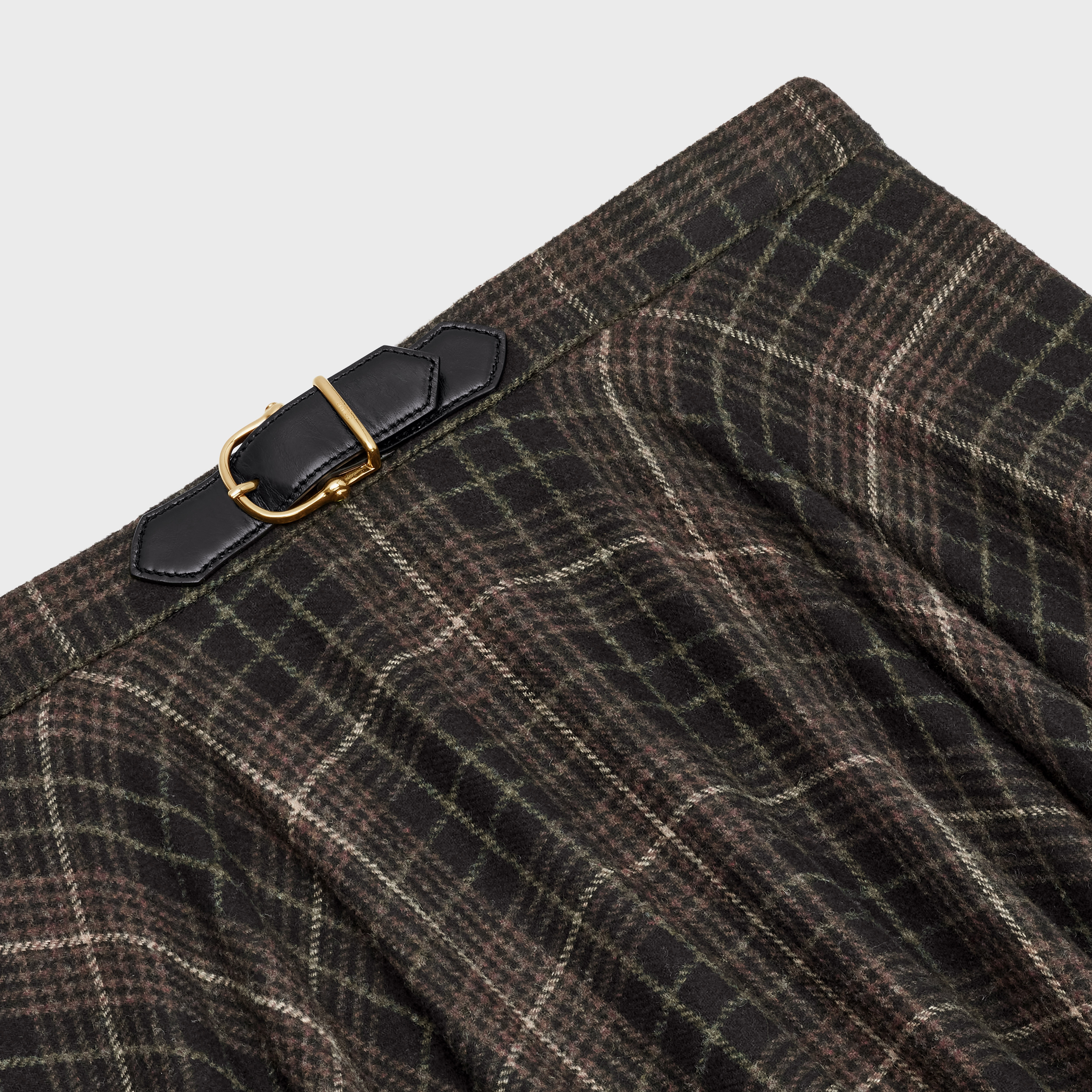 90'S MIDI SKIRT IN CHECKED FLANNEL - 3