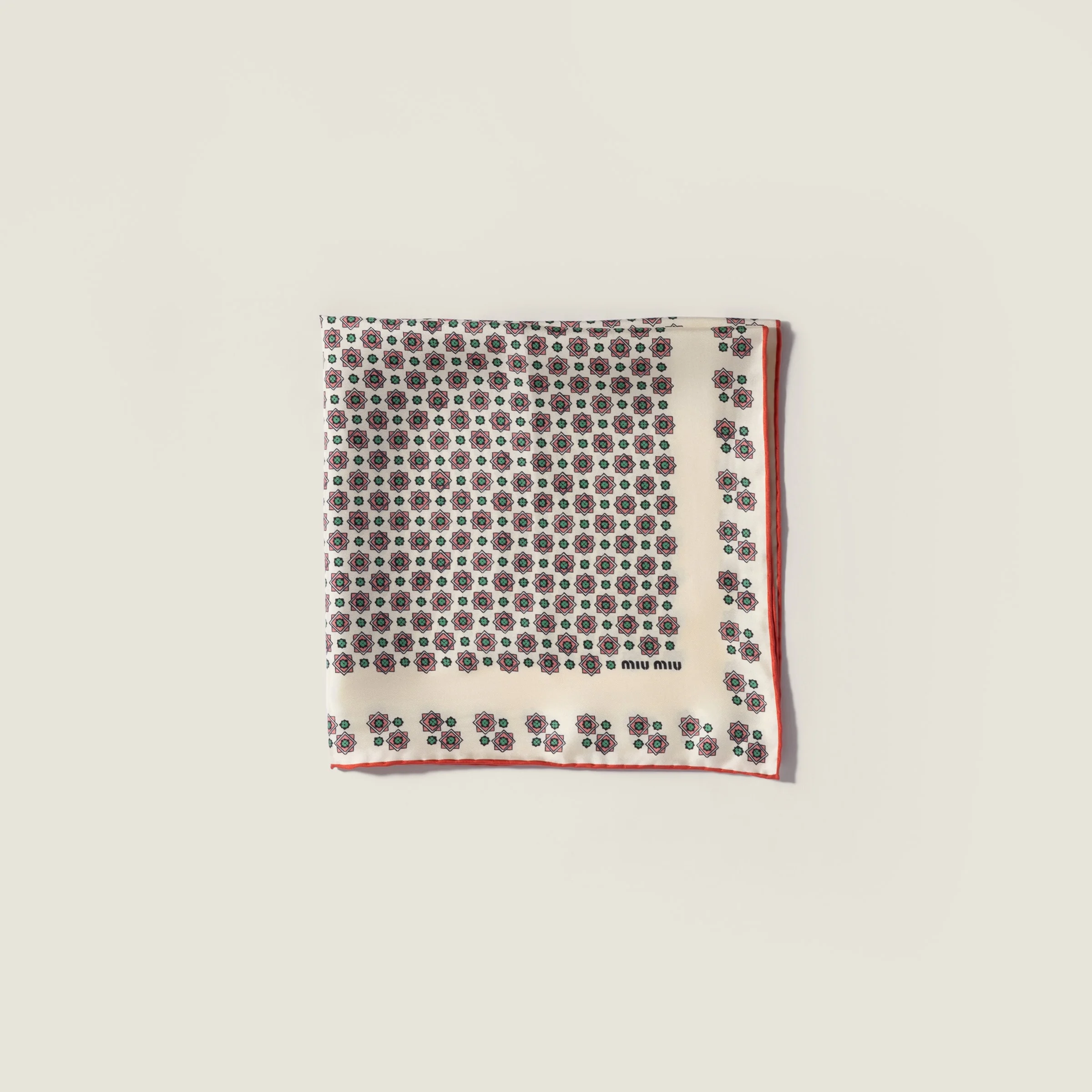 Printed twill scarf - 1