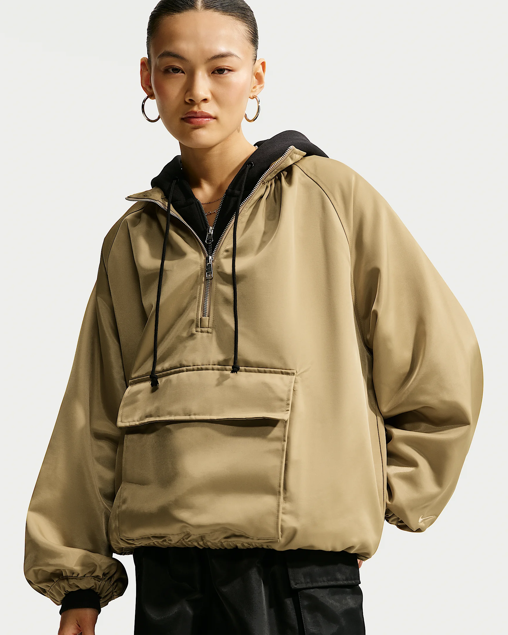 Nike Sportswear Women's Satin 1/4-Zip Anorak - 1