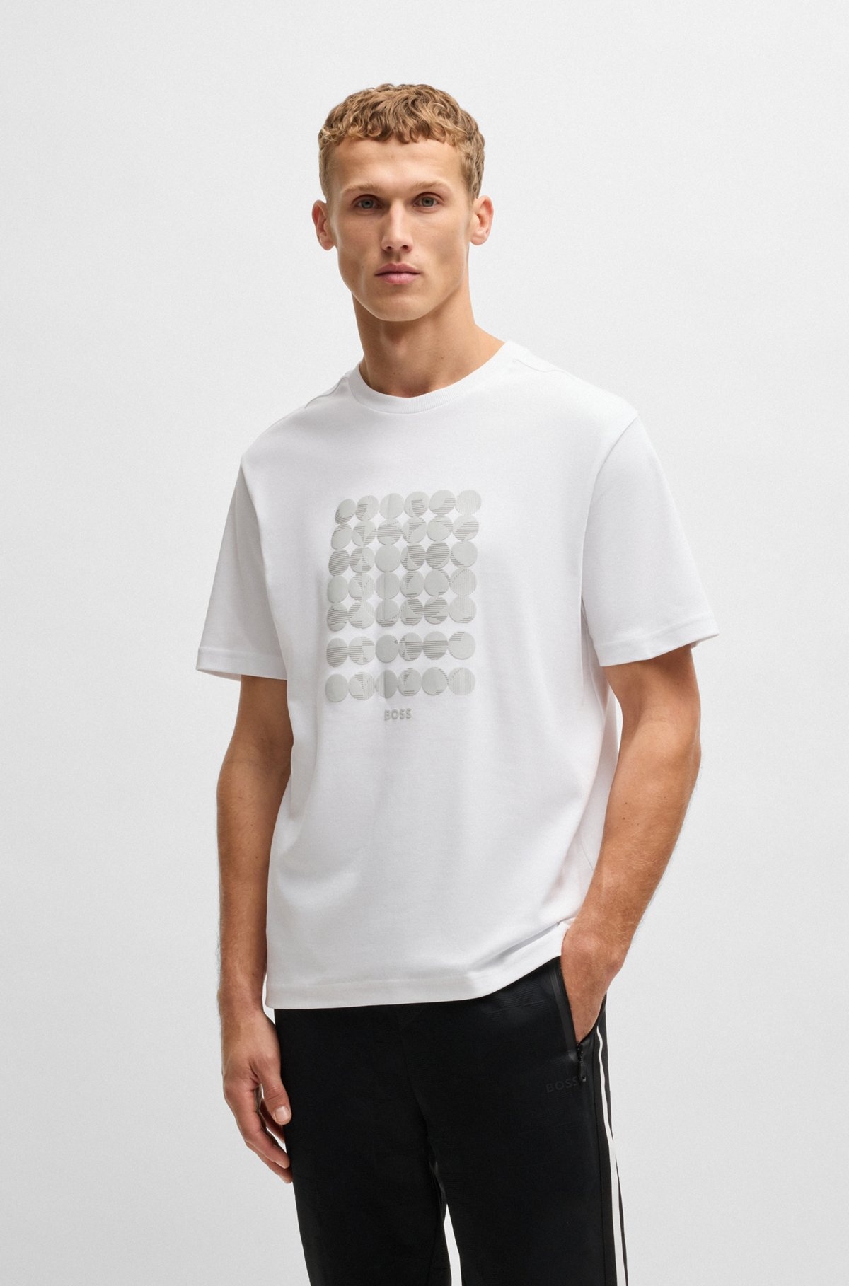 INTERLOCK-COTTON T-SHIRT WITH CIRCLE ARTWORK - 2