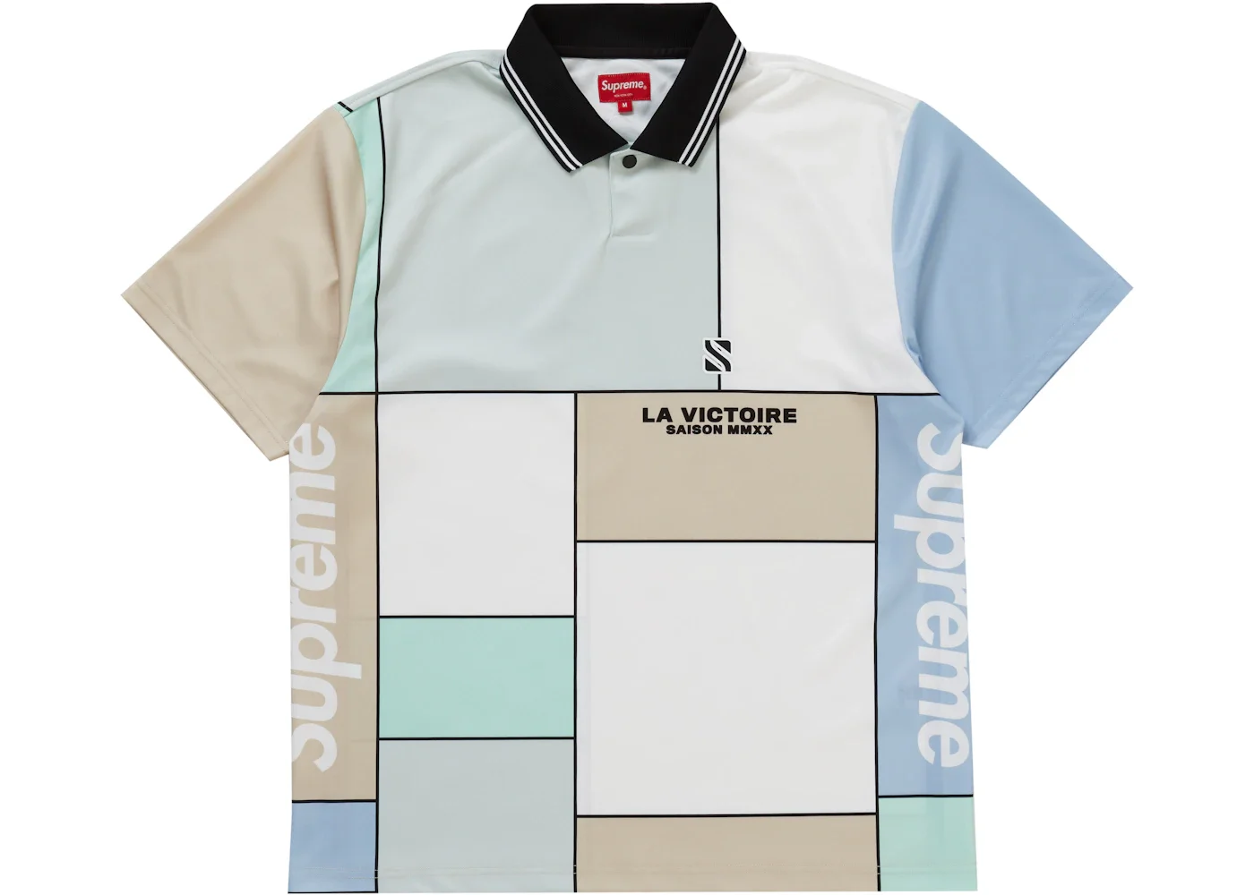 Supreme Colorblocked Soccer Polo Grey - 1